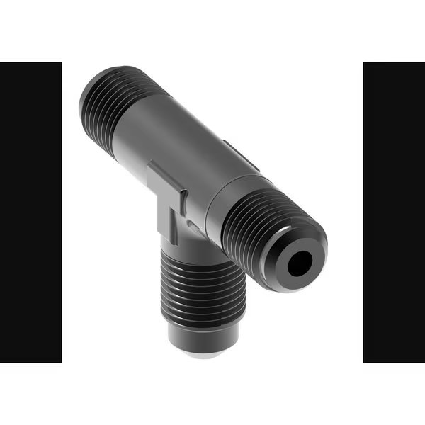 -6 AN Male, Union Tee, Aluminum, Black, Single, Aeroquip, Mfr#: FCM5062